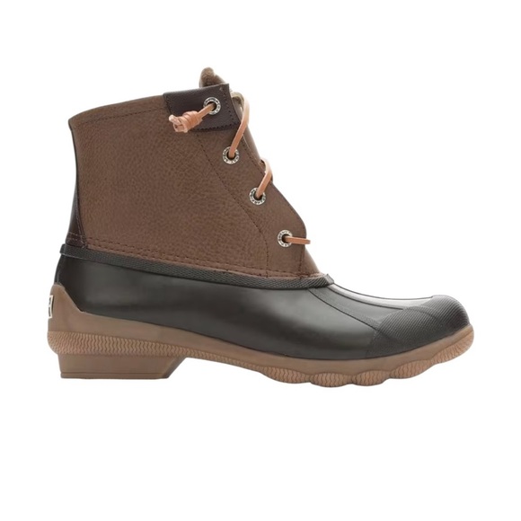 SPERRY SYREN GULF Women’s Duck Mid Boot SZ 7 Black Brown Keen Insert Topsider - Picture 17 of 17